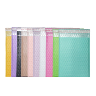 现货彩色气泡信封袋哑光共挤膜服装打包袋加厚防水快递泡沫气泡袋