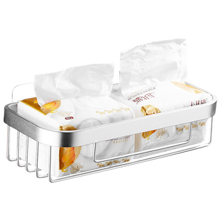 免打孔轻奢厕所纸巾盒挂架卫生间放卫生纸抽纸厕纸卷纸收纳置物架