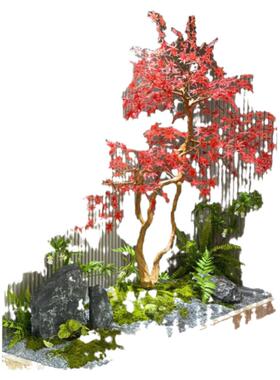 家居装饰红枫树仿真绿植造景