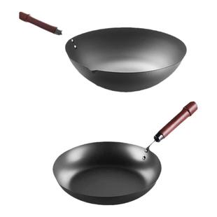 日本原装进口riverlight极牌铁锅家用炒锅32cm厚板煎锅26锅具套装