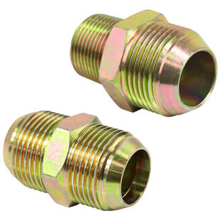 高压油管接头英制D型2分3分4分6分1寸外丝直接扩口液压过渡接头