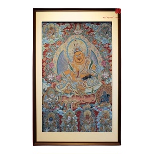 【刺绣唐卡】五路财神四大天王 装饰画佛堂客厅壁画玄关 藏式挂画