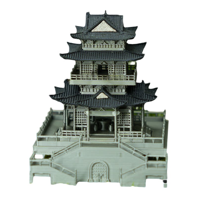 古建坊微景观角楼底座摆件