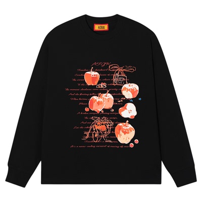 AFGK25FW手绘苹果长袖T恤