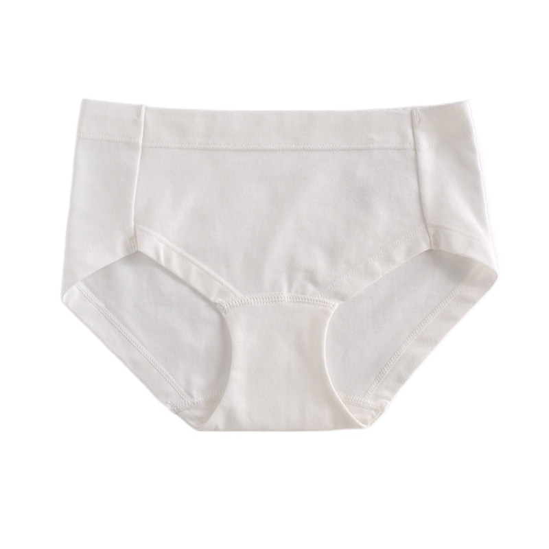 女士纯白色内裤纯棉全棉质中低腰包臀舒适抑菌贴身亲肤简约基础