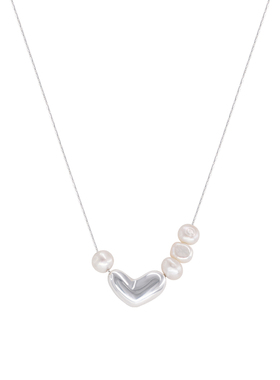 不规则纯银淡水珍珠项链纯银