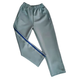 秋冬小学生校服裤子滑料子宝蓝加反光班服宽松休闲跑步裤冬加绒