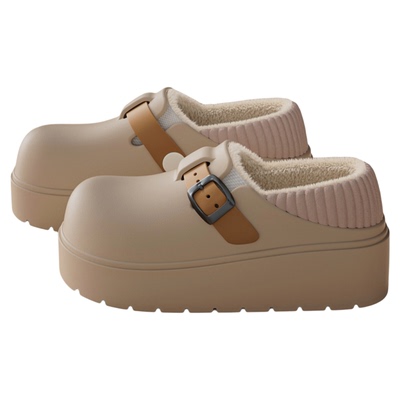 厚底防水棉拖鞋女2025新款冬季