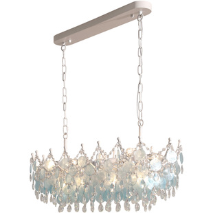 中古风灯具套餐法式餐厅吊灯客厅主灯餐桌灯蓝色水晶贝壳灯vintag