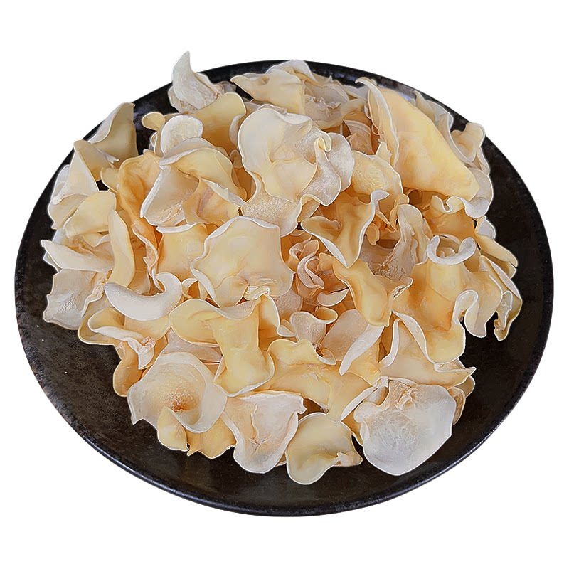 东北长白山白玉木耳野生干木耳脆木耳特级新货干货500g官方旗舰店