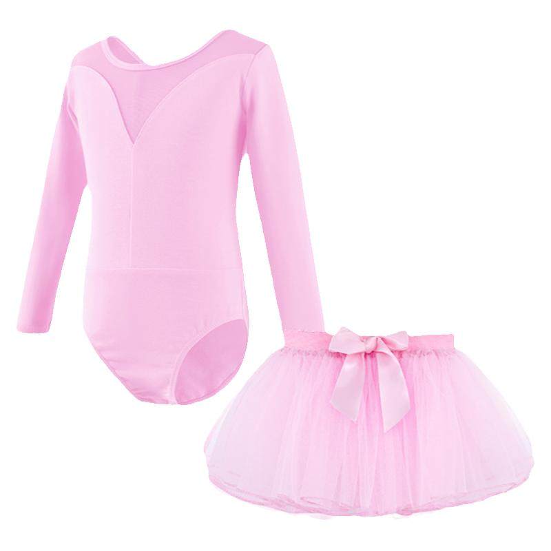 儿童舞蹈服女孩练功服秋冬女童长袖芭蕾舞裙黑色跳舞衣中国舞服装