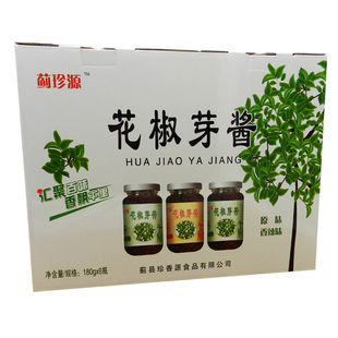 蓟珍源花椒芽酱夹馍拌饭酱精装礼盒180g*6瓶下饭拌面酱天津蓟县