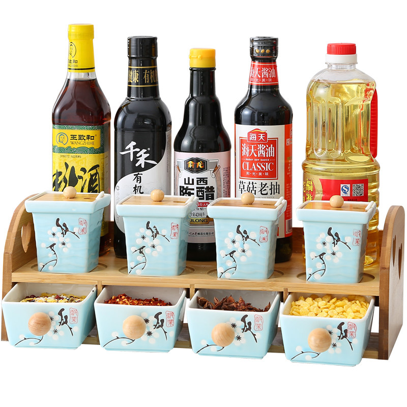 创意陶瓷调料盒套装厨房用品用具调料罐佐料盒盐罐收纳盒家用套装