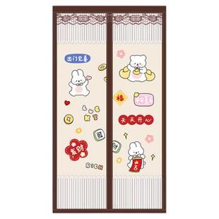 网纱防蚊门帘夏季新款隐私磁性免打孔家用卧室高颜值隔断门纱窗帘