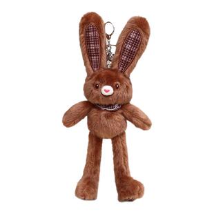 YUYI原创可露丽棕色抽拉耳兔毛绒公仔玩偶情侣礼物钥匙扣书包挂件