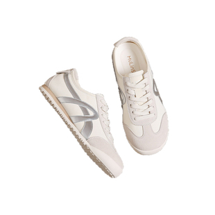 木林森平底休闲鞋女2026新款夏季厚底百搭小白鞋运动复古阿甘女鞋