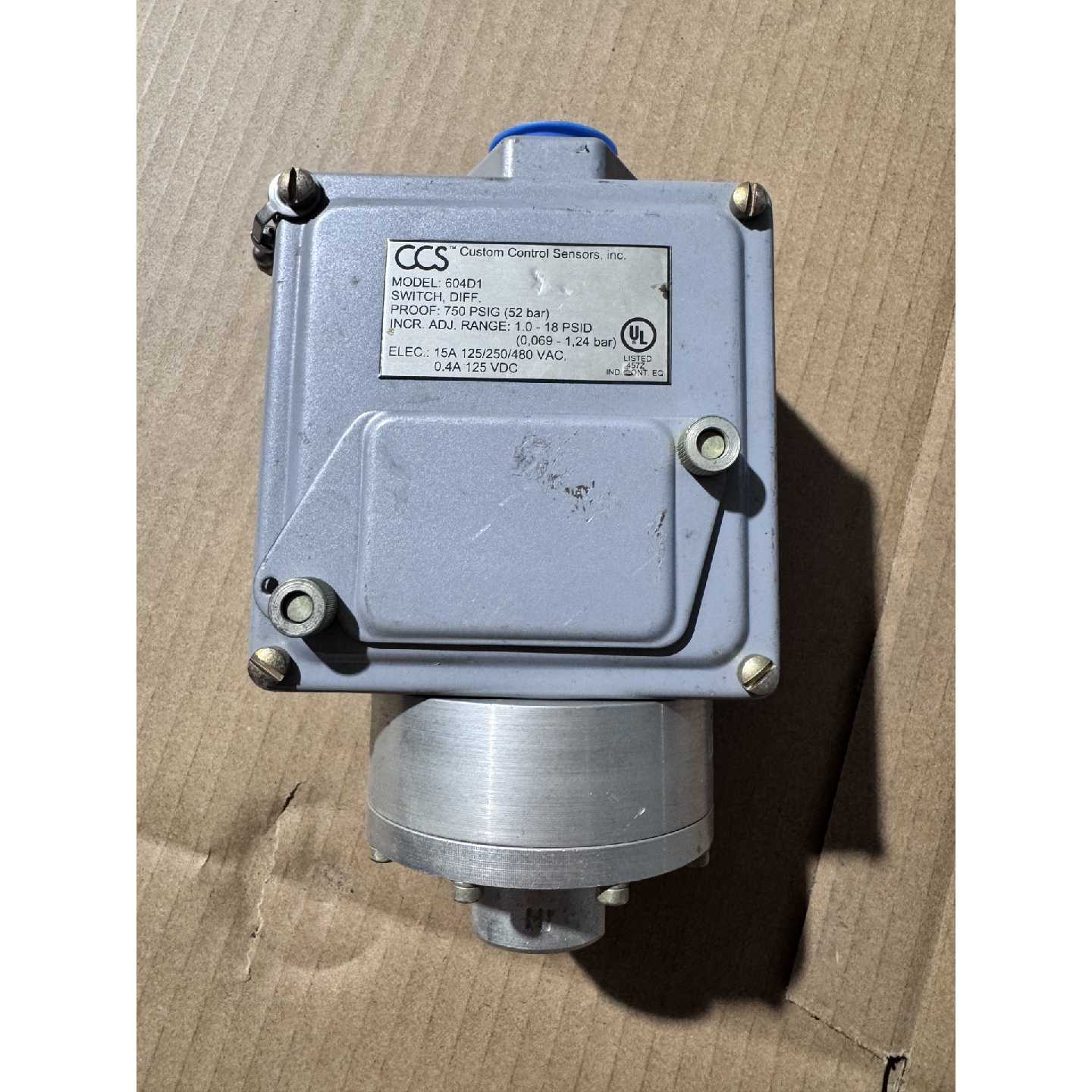 议价-CCS压力开关 604D1，差压型，压力范围0-18PSID