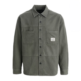 工装衬衫式夹克外套男2026年春秋季日系宽松休闲潮流纯棉长袖衬衣