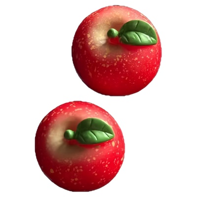 新款可爱平安苹果仿真果车摆件