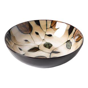 佰润 美式乡村陶瓷餐具釉下彩蔓藤树叶汤碗拉面碗热菜碗盖浇饭碗