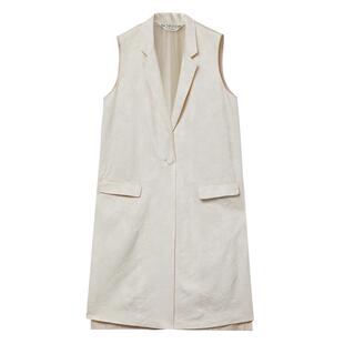 EXCEPTION例外女装春秋款马甲裁片绣花涂蜡工艺新中式马夹外套女