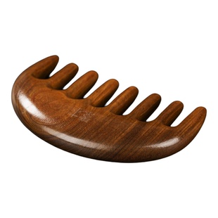 素木 檀木梳子 头皮经络按摩梳 大齿 粗宽齿 整木料 八爪按摩梳