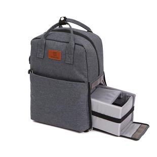 相机包双肩小号适用佳能5d4女男尼康索尼微单专业摄影包单反包大容量加厚隔层上下分仓笔记本包双肩摄影包16