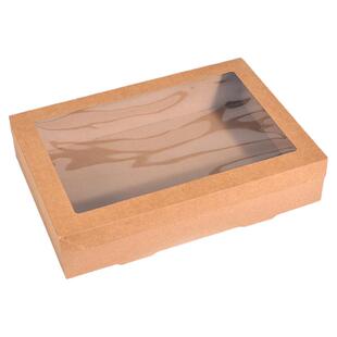 野餐烤肉盒户外露营打包盒烧烤外卖牛皮纸餐盒大号一次性分装盒子