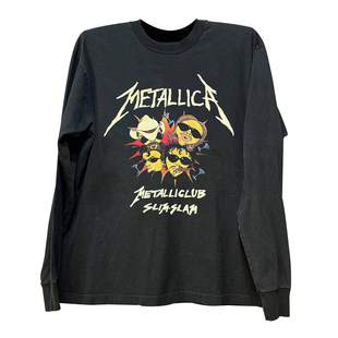 Metallica乐队恶搞卡通趣味美式潮牌长袖T恤波普艺术学院风上衣