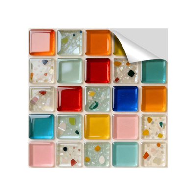 10片装自粘防水防污马赛克水晶贴