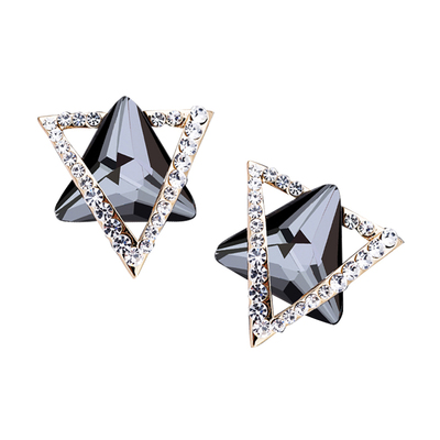超闪时尚前卫钻纯防敏异形耳环