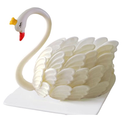 天鹅羽毛脖子蛋糕装饰巧克力插件