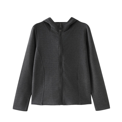 猫人真德绒连帽开衫卫衣女加绒加厚保暖拉链衫2025年秋冬宽松上衣