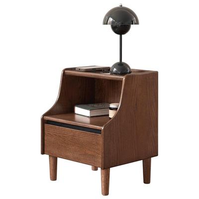 源氏木语现代简约橡木床头柜