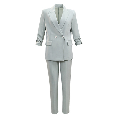 夏季清爽时尚西装套装女职业装