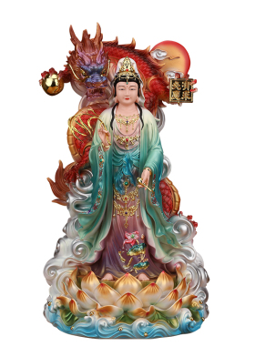 踏龙观世音菩萨神像家用南海站龙观音菩萨佛像像体真身供奉摆件