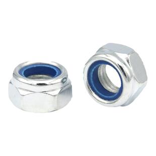 防松螺母铁镀锌 镀黑锌 螺丝帽止退螺帽M3M4M5M6-M30六角自锁螺母