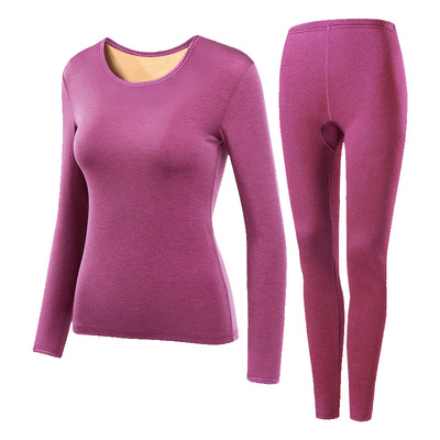 保暖内衣女加绒加厚防寒棉毛衫