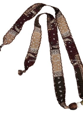 红咖腰果花圆环抽拉项链