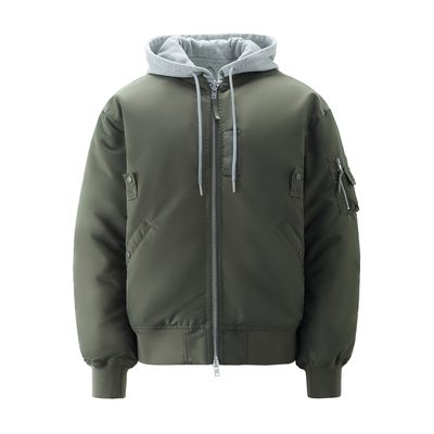 佐丹奴假两件可卸帽飞行员棉衣