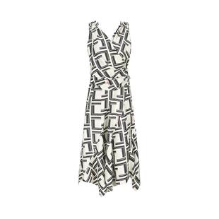 AtelierMissLu【银河旷野】2024春夏印花交叉露背假两件连衣裙