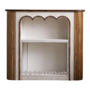 法式复古壁炉装饰柜民宿酒店客厅实木仿真壁炉装饰柜中古风玄关柜