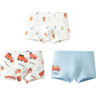 巴拉巴拉宝宝内裤平角棉儿童四角短裤小童男童女童夏季薄款3条装