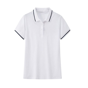 儿童冰丝速干polo衫定制LOGO学生班服亲子学院风翻领T恤刺绣印字