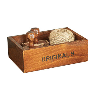 复古风杂物托盘长方形木制客厅桌面收纳盒钥匙零钱办公桌置物架子