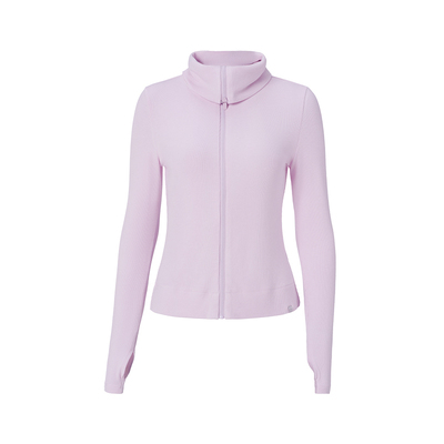 针织罗纹开衫拉链休闲套装