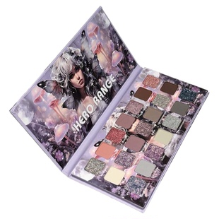 一盘封神！冷月眼影盘大地色哑光爆闪清冷烟熏妆灰蓝紫色2025新款