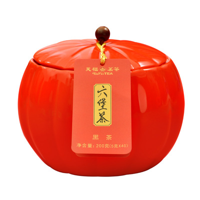 天福茗茶梧州六堡茶黑茶礼盒200g