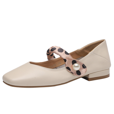 达芙妮红色玛丽珍女鞋软皮不累脚