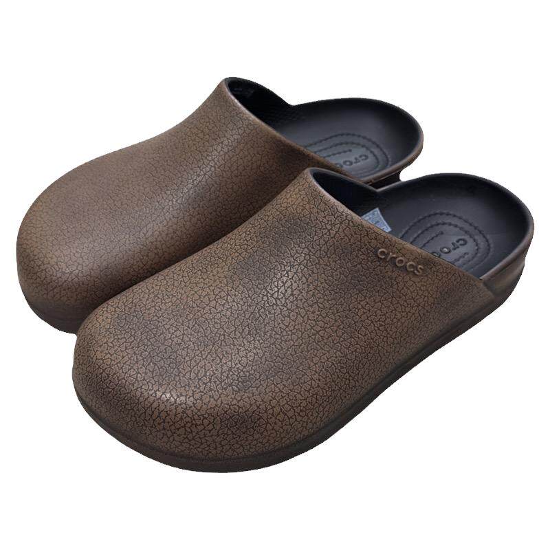 Crocs/卡骆驰国内代购男女徽标穆勒鞋包头平底拖鞋209517#209366